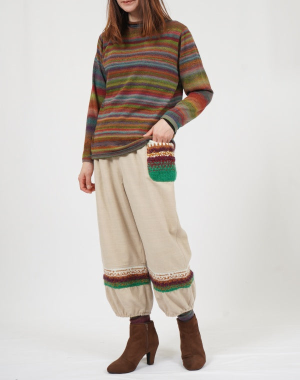 
                  
                    Load image into Gallery viewer, ニット切替バルーンパンツ / BEF01678WA
                  
                