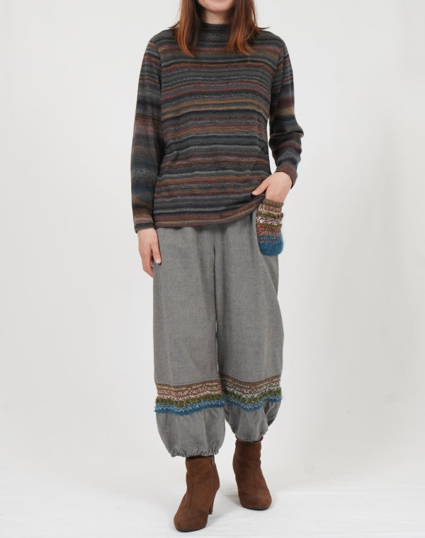 
                  
                    Load image into Gallery viewer, ニット切替バルーンパンツ / BEF01678WA
                  
                