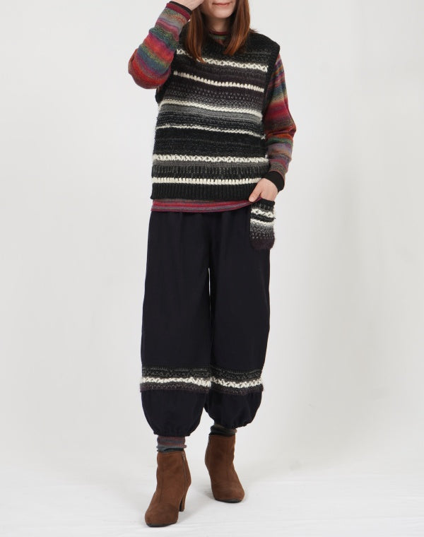 
                  
                    Load image into Gallery viewer, ニット切替バルーンパンツ / BEF01678WA
                  
                