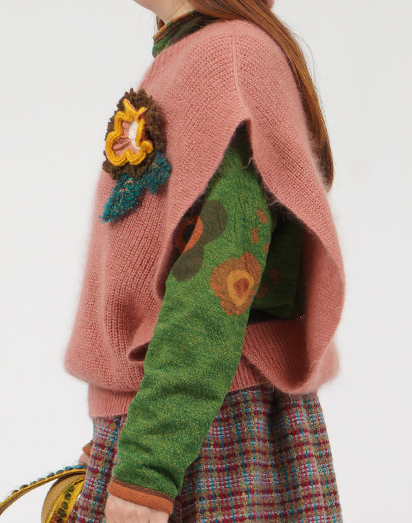 
                  
                    Load image into Gallery viewer, シルクモヘア畦ベスト / BEF01657WA
                  
                