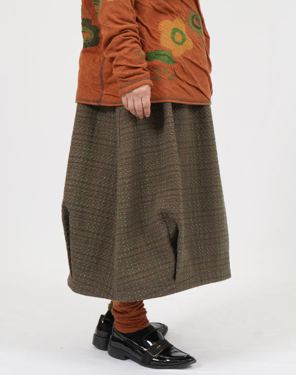 
                  
                    Load image into Gallery viewer, ドットチェックリバーシブルバルーンスカート / BEF01663WA
                  
                