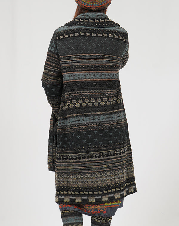 
                  
                    Load image into Gallery viewer, アンティークジャカードニットコート / BEF01605WA
                  
                