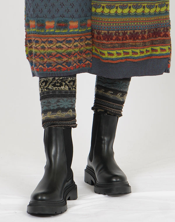 
                  
                    Load image into Gallery viewer, アンティークジャカードニットレギンス / BEF01607WA
                  
                