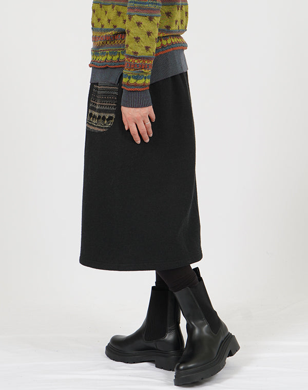 
                  
                    Load image into Gallery viewer, ウールコットンリバーシブルスカート / BEF01666WA
                  
                