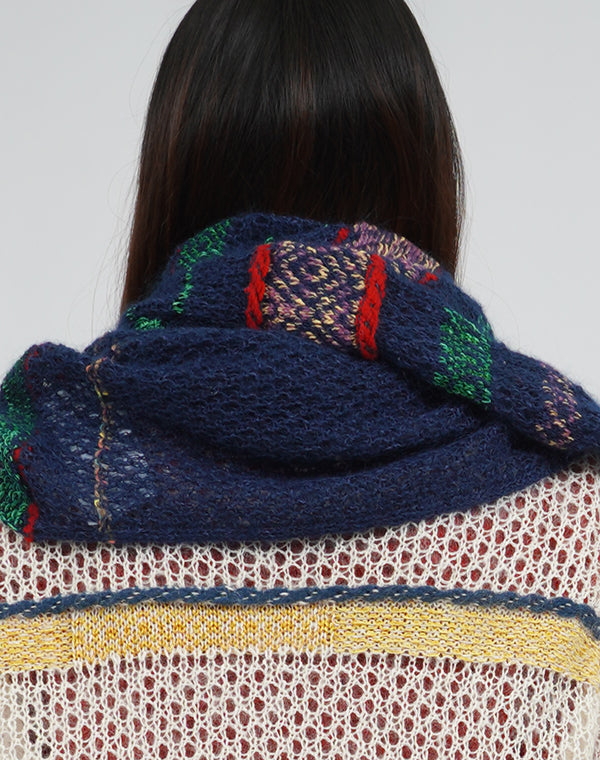 
                  
                    Load image into Gallery viewer, モヘアメッシュジャカードショール / BEA01447WA
                  
                