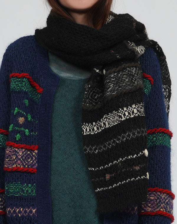 
                  
                    Load image into Gallery viewer, モヘアメッシュジャカードショール / BEA01447WA
                  
                