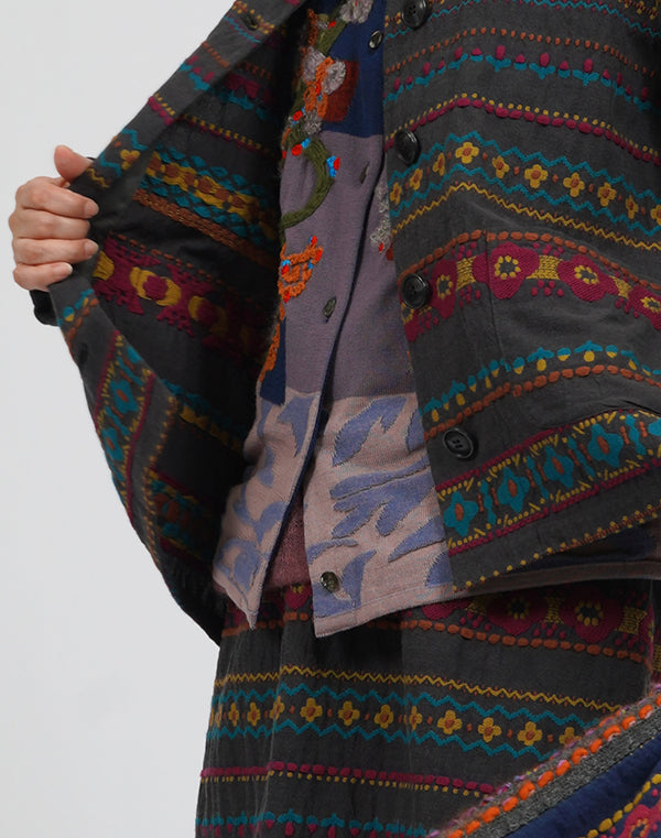 
                  
                    Load image into Gallery viewer, フラワーラインショートコート / BEA01466WA
                  
                