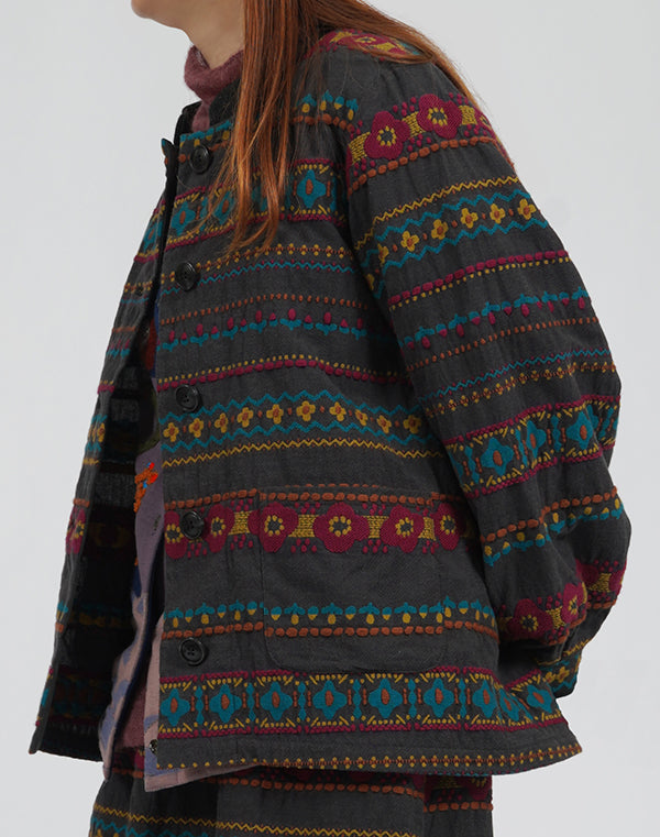 
                  
                    Load image into Gallery viewer, フラワーラインショートコート / BEA01466WA
                  
                