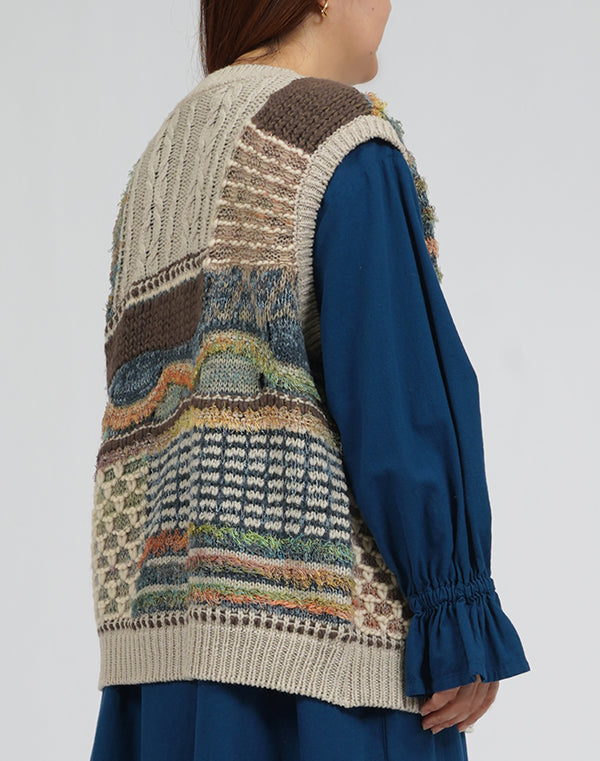 
                  
                    Load image into Gallery viewer, ファンシーMIXベスト / BEA01449WA
                  
                