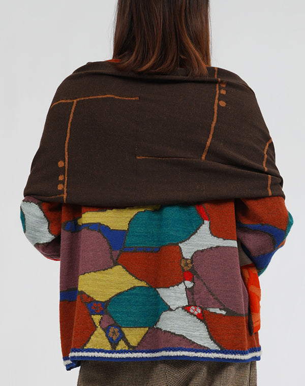 
                  
                    Load image into Gallery viewer, フラワーベース刺繍3WAYショール / BEA01417WA
                  
                