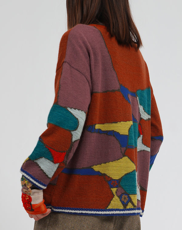 
                  
                    Load image into Gallery viewer, アースインターシャプルオーバー / BEA01430WA
                  
                