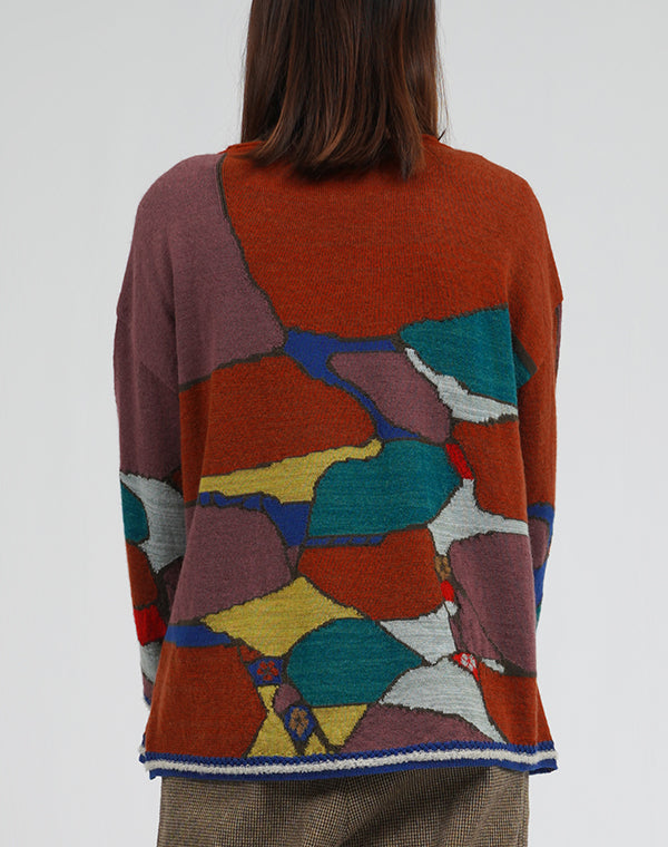 
                  
                    Load image into Gallery viewer, アースインターシャプルオーバー / BEA01430WA
                  
                