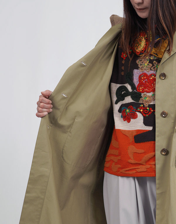 
                  
                    Load image into Gallery viewer, チノクロスニットアクセントコート / BEA01508WA
                  
                