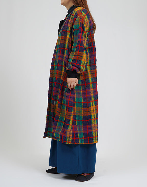 
                  
                    Load image into Gallery viewer, カラフルチェック前開きワンピース / BEA01471WA
                  
                