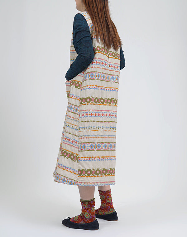 
                  
                    Load image into Gallery viewer, フラワーラインノースリーブワンピース / BEA01465WA
                  
                