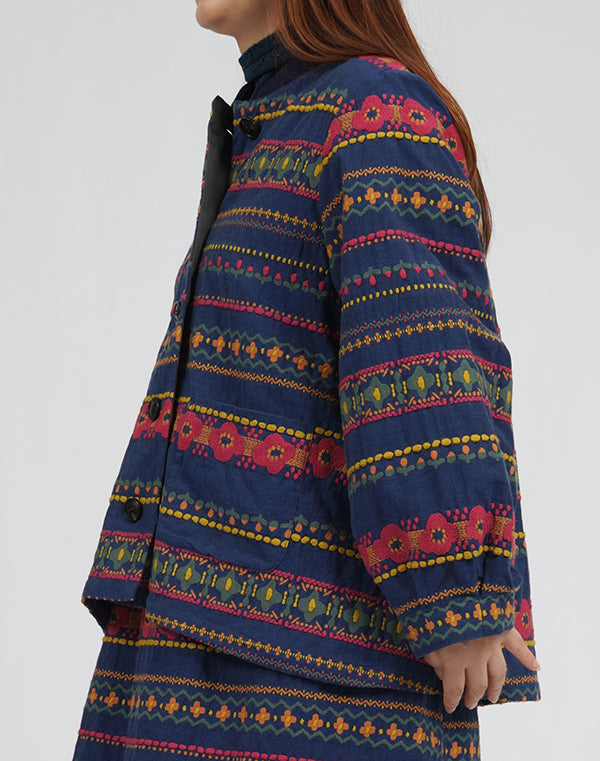 
                  
                    Load image into Gallery viewer, フラワーラインショートコート / BEA01466WA
                  
                