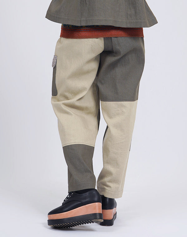 
                  
                    Load image into Gallery viewer, デニム切替パンツ / BEA01507WA
                  
                