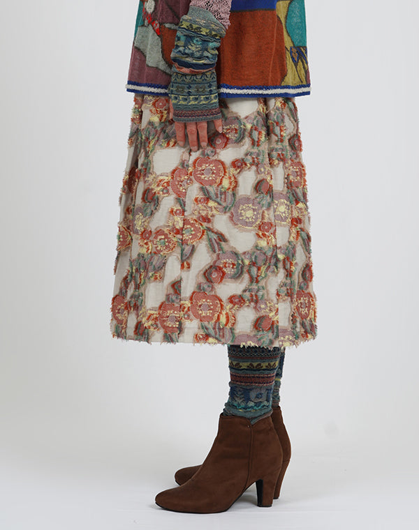 
                  
                    Load image into Gallery viewer, 花の種フリンジギャザースカート / BEA01489WA
                  
                