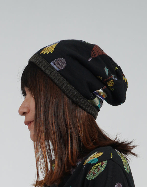 
                  
                    Load image into Gallery viewer, アースインターシャリバーシブルニット帽 / BEA01434WA
                  
                