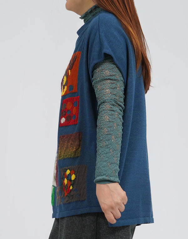 
                  
                    Load image into Gallery viewer, アートフラワーニットベスト / BEA01426WA
                  
                