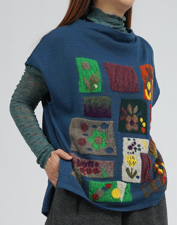 
                  
                    Load image into Gallery viewer, アートフラワーニットベスト / BEA01426WA
                  
                