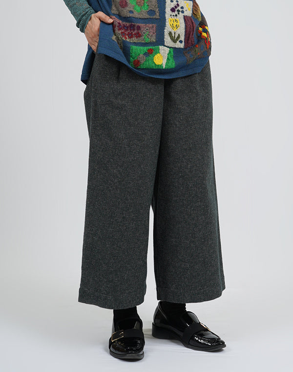 
                  
                    Load image into Gallery viewer, 千鳥チェックワイドパンツ / BEA01510WA
                  
                