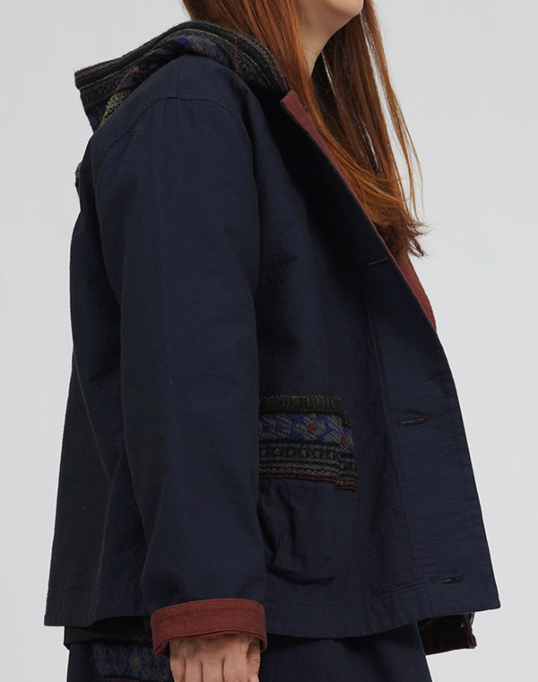 
                  
                    Load image into Gallery viewer, リバーシブルコットンフーディージャケット / BEA01494WA
                  
                