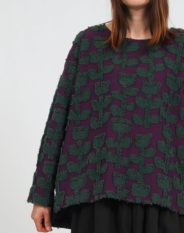 
                  
                    Load image into Gallery viewer, カットフラワージャージープルオーバー / BEA01514WA
                  
                