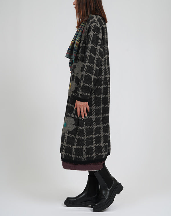 
                  
                    Load image into Gallery viewer, チェックフラワー圧縮ワンピース / BEA01422WA
                  
                