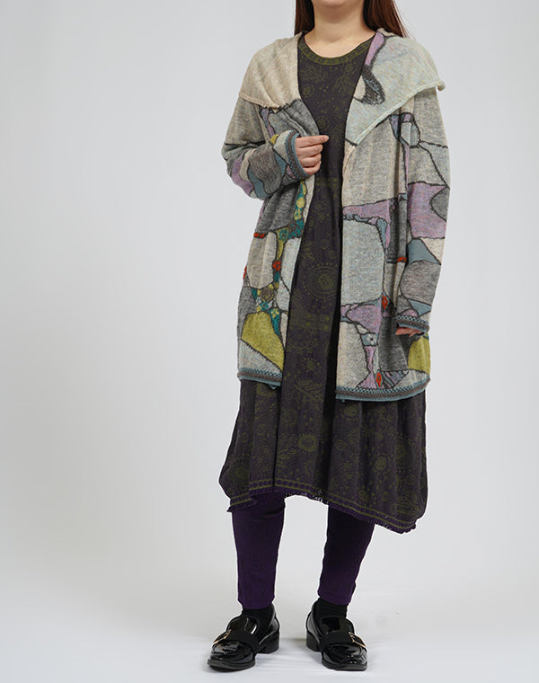 
                  
                    Load image into Gallery viewer, アースインターシャシアーカーディガン / BEA01432WA
                  
                