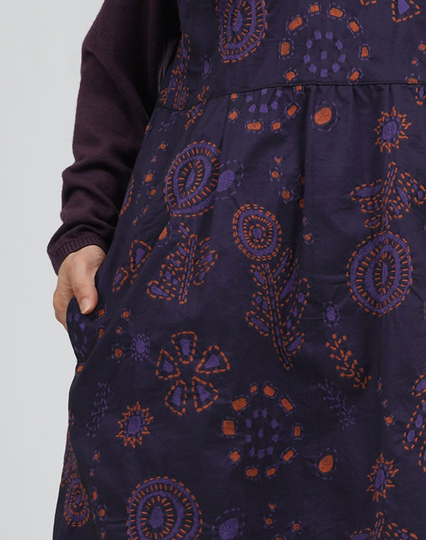 
                  
                    Load image into Gallery viewer, 刺し子柄ストレッチバルーンワンピース / BEA01480WA
                  
                