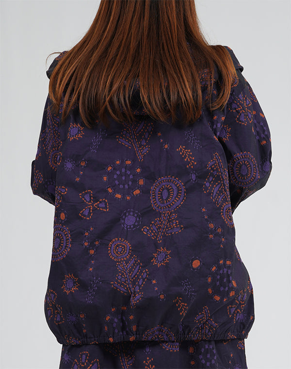 
                  
                    Load image into Gallery viewer, 刺し子柄ストレッチフーディーブルゾン / BEA01481WA
                  
                