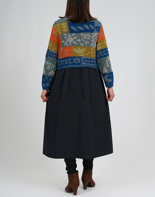 
                  
                    Load image into Gallery viewer, トライバル柄切替ワンピース / BEA01438WA
                  
                