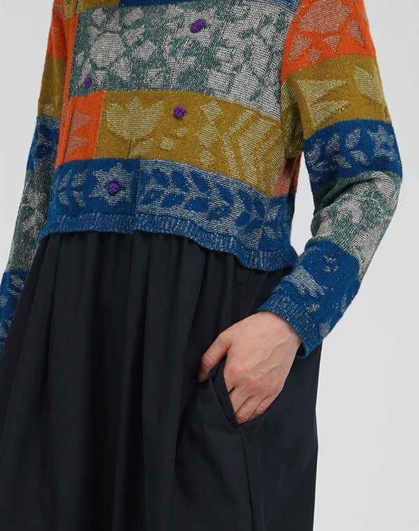 
                  
                    Load image into Gallery viewer, トライバル柄切替ワンピース / BEA01438WA
                  
                