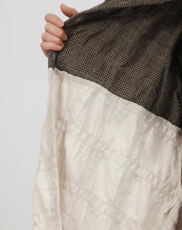 
                  
                    Load image into Gallery viewer, チェックコンビネーションシャツワンピース / BEA07467WA
                  
                