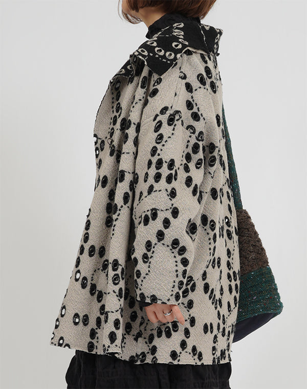 
                  
                    Load image into Gallery viewer, 穴あきジャージーリバーシブルカーディガン / BEA07479WA
                  
                