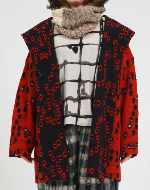 
                  
                    Load image into Gallery viewer, 穴あきジャージーリバーシブルカーディガン / BEA07479WA
                  
                