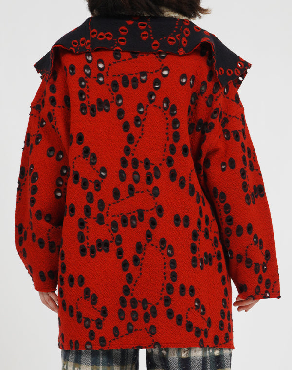 
                  
                    Load image into Gallery viewer, 穴あきジャージーリバーシブルカーディガン / BEA07479WA
                  
                