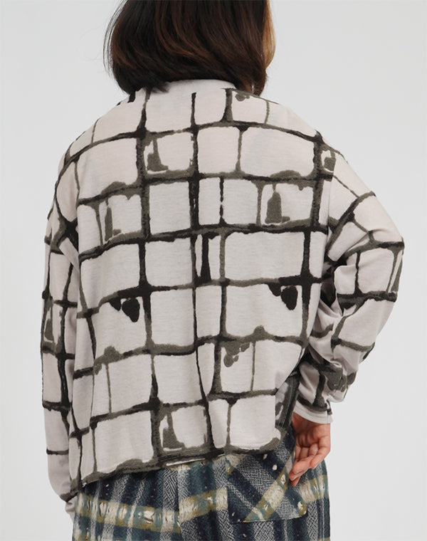 
                  
                    Load image into Gallery viewer, ウールチェック柄ジャージープルオーバー / BEA07474WA
                  
                