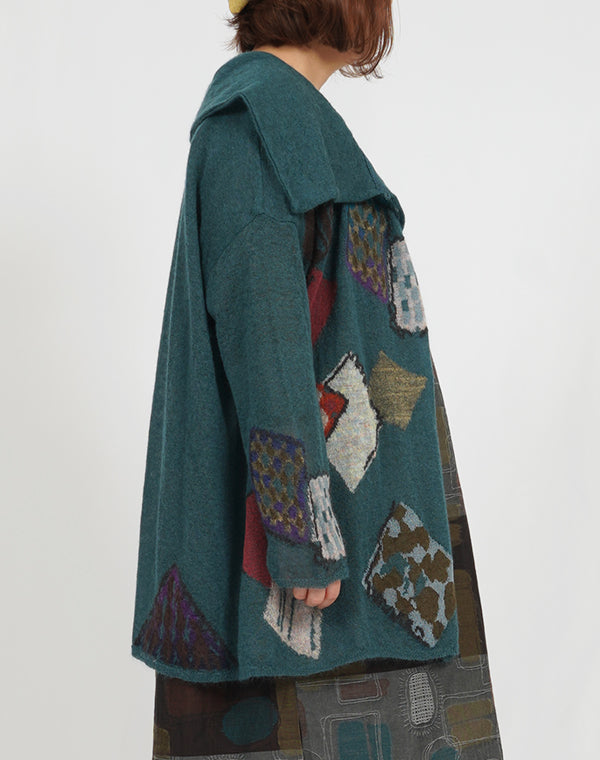 
                  
                    Load image into Gallery viewer, パッチワーク柄ロングカーディガン / BEA07414WA
                  
                