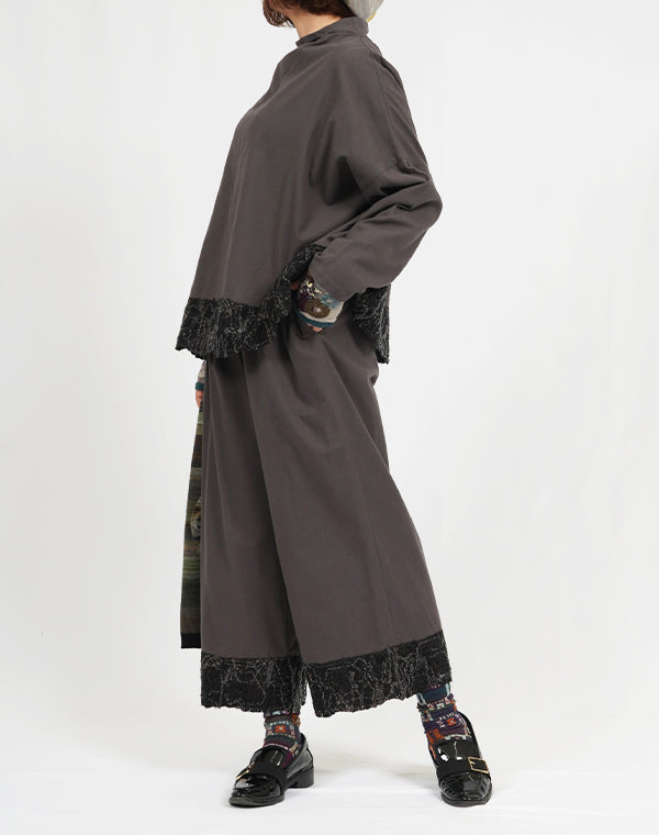 
                  
                    Load image into Gallery viewer, レース付きワイドパンツ / BEA07472WA
                  
                