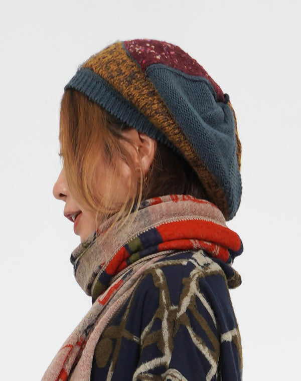 
                  
                    Load image into Gallery viewer, モザイク柄ベレー帽 / BEA07425WA
                  
                