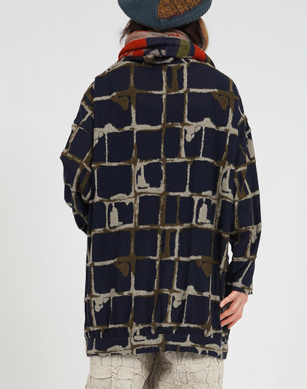 
                  
                    Load image into Gallery viewer, ウールチェック柄ジャージーバルーンチュニック / BEA07475WA
                  
                