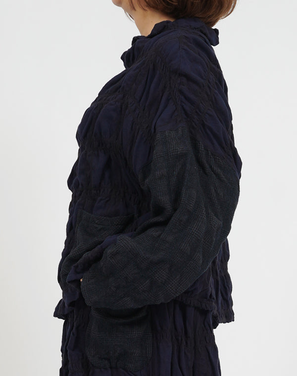 
                  
                    Load image into Gallery viewer, チェックコンビネーションワイドブラウス / BEA07465WA
                  
                