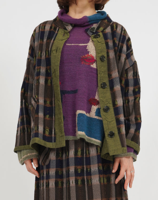 
                  
                    Load image into Gallery viewer, 穴あきチェック柄リバーシブルジャケット / BEA07447WA
                  
                