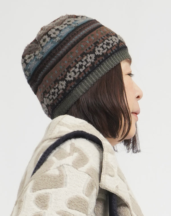 
                  
                    Load image into Gallery viewer, MIX ジャカードリバーシブルニット帽 / BEF07609WA
                  
                