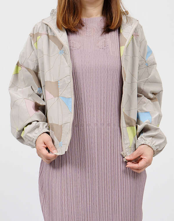 ハイカウントタイル柄ブルゾン / BEH01080WA