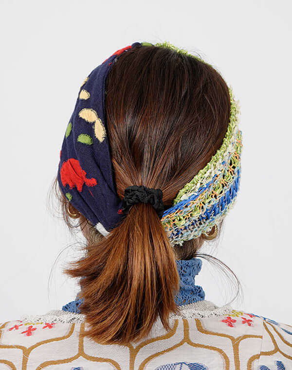 
                  
                    Load image into Gallery viewer, ウェーブレースニット切替ヘアバンド / BEH01045WA
                  
                