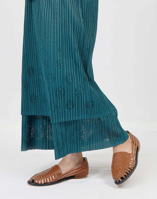 
                  
                    Load image into Gallery viewer, プリーツニットレースパンツ / BEH01115WA
                  
                