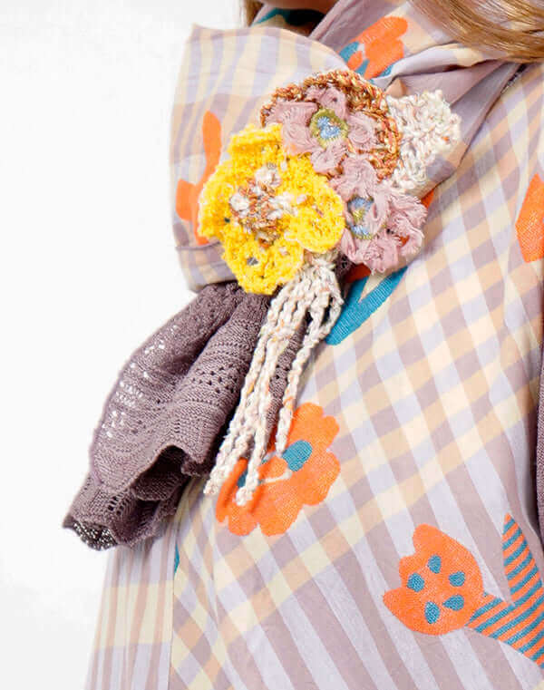 
                  
                    Load image into Gallery viewer, 花束刺繍コサージュ / BEH01049WA
                  
                